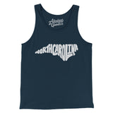 North Carolina State Shape Text Men/Unisex Tank Top-Allegiant Goods Co. Vintage Sports Apparel