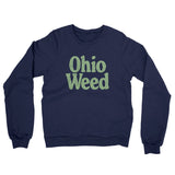 Ohio Weed Midweight French Terry Crewneck Sweatshirt-Navy-Allegiant Goods Co. Vintage Sports Apparel