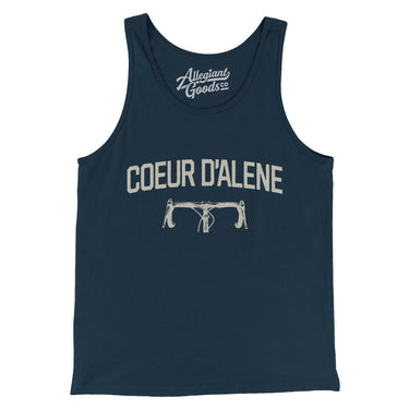Coeur D'alene Cycling Men/Unisex Tank Top-Navy-Allegiant Goods Co. Vintage Sports Apparel