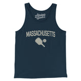 Massachusetts Pickleball Men/Unisex Tank Top-Navy-Allegiant Goods Co. Vintage Sports Apparel