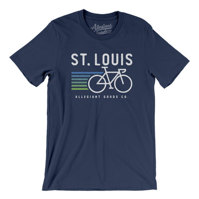 St. Louis Cycling Men/Unisex T-Shirt-Navy-Allegiant Goods Co. Vintage Sports Apparel