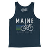 Maine Cycling Men/Unisex Tank Top-Navy-Allegiant Goods Co. Vintage Sports Apparel