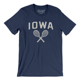 Iowa Tennis Men/Unisex T-Shirt-Navy-Allegiant Goods Co. Vintage Sports Apparel