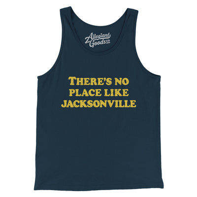 There's No Place Like Jacksonville Men/Unisex Tank Top-Navy-Allegiant Goods Co. Vintage Sports Apparel