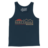 Scottsdale Mountain Sunset Men/Unisex Tank Top-Navy-Allegiant Goods Co. Vintage Sports Apparel