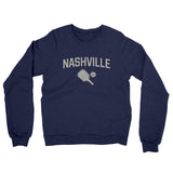 Nashville Pickleball Midweight French Terry Crewneck Sweatshirt-Navy-Allegiant Goods Co. Vintage Sports Apparel