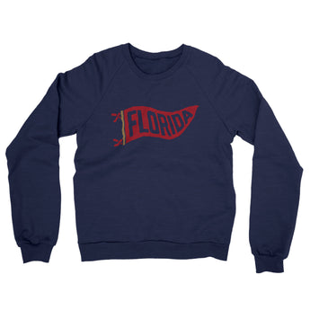 Florida Pennant Midweight French Terry Crewneck Sweatshirt-Allegiant Goods Co. Vintage Sports Apparel