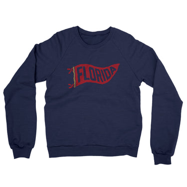 Florida Pennant Midweight French Terry Crewneck Sweatshirt-Allegiant Goods Co. Vintage Sports Apparel