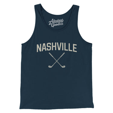 Nashville Golf Men/Unisex Tank Top-Navy-Allegiant Goods Co. Vintage Sports Apparel