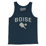 Boise Pickleball Men/Unisex Tank Top-Navy-Allegiant Goods Co. Vintage Sports Apparel