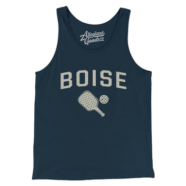 Boise Pickleball Men/Unisex Tank Top-Navy-Allegiant Goods Co. Vintage Sports Apparel