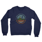 Lone Cone Colorado Retro Badge Midweight French Terry Crewneck Sweatshirt-Navy-Allegiant Goods Co. Vintage Sports Apparel