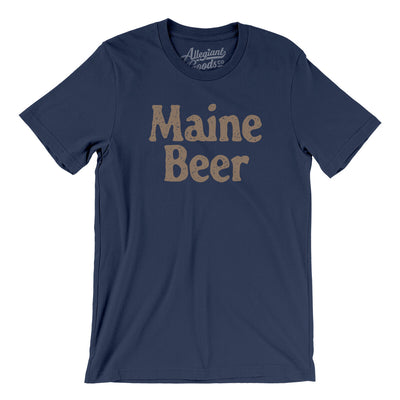 Maine Beer Men/Unisex T-Shirt-Navy-Allegiant Goods Co. Vintage Sports Apparel