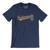Indianapolis Vintage Script Men/Unisex T-Shirt-Navy-Allegiant Goods Co. Vintage Sports Apparel