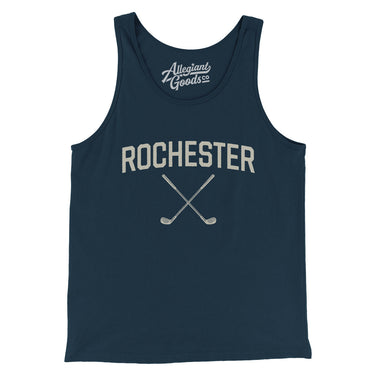 Rochester Golf Men/Unisex Tank Top-Navy-Allegiant Goods Co. Vintage Sports Apparel
