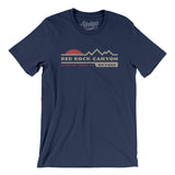 Red Rock Canyon Sunset Men/Unisex T-Shirt-Navy-Allegiant Goods Co. Vintage Sports Apparel