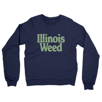 Illinois Weed Midweight French Terry Crewneck Sweatshirt-Allegiant Goods Co. Vintage Sports Apparel