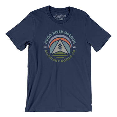 Hood River Oregon Retro Badge Men/Unisex T-Shirt-Navy-Allegiant Goods Co. Vintage Sports Apparel
