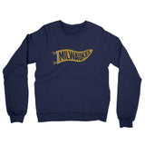 Milwaukee Pennant Midweight French Terry Crewneck Sweatshirt-Allegiant Goods Co. Vintage Sports Apparel
