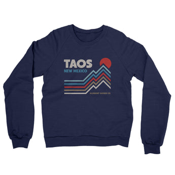 Taos New Mexico Midweight French Terry Crewneck Sweatshirt-Navy-Allegiant Goods Co. Vintage Sports Apparel
