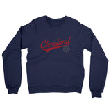 Cleveland Vintage Script Midweight French Terry Crewneck Sweatshirt-Allegiant Goods Co. Vintage Sports Apparel