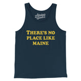 There's No Place Like Maine Men/Unisex Tank Top-Navy-Allegiant Goods Co. Vintage Sports Apparel