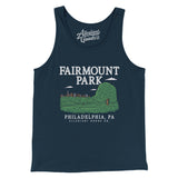 Fairmount Park Men/Unisex Tank Top-Navy-Allegiant Goods Co. Vintage Sports Apparel