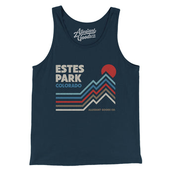 Estes Park Colorado Men/Unisex Tank Top-Navy-Allegiant Goods Co. Vintage Sports Apparel