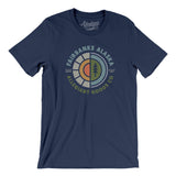 Fairbanks Alaska Retro Badge Men/Unisex T-Shirt-Navy-Allegiant Goods Co. Vintage Sports Apparel