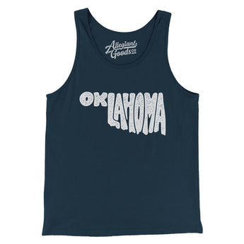 Oklahoma State Shape Text Men/Unisex Tank Top-Allegiant Goods Co. Vintage Sports Apparel