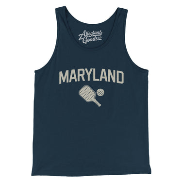 Maryland Pickleball Men/Unisex Tank Top-Navy-Allegiant Goods Co. Vintage Sports Apparel