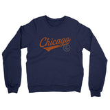 Chicago Vintage Script Midweight French Terry Crewneck Sweatshirt-Allegiant Goods Co. Vintage Sports Apparel