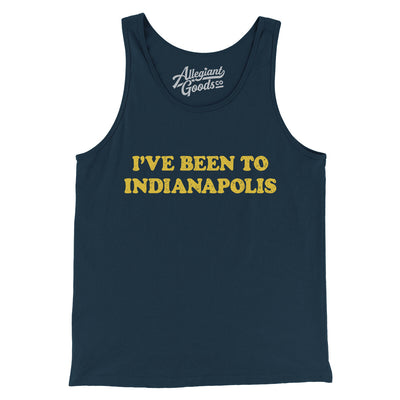 I've Been To Indianapolis Men/Unisex Tank Top-Navy-Allegiant Goods Co. Vintage Sports Apparel