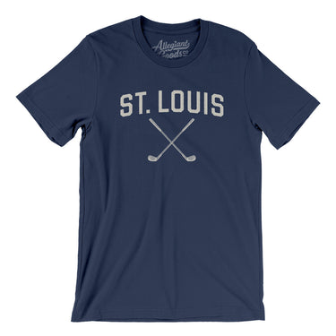 St. Louis Golf Men/Unisex T-Shirt-Navy-Allegiant Goods Co. Vintage Sports Apparel