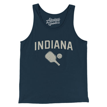 Indiana Pickleball Men/Unisex Tank Top-Navy-Allegiant Goods Co. Vintage Sports Apparel