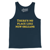 There's No Place Like New Orleans Men/Unisex Tank Top-Navy-Allegiant Goods Co. Vintage Sports Apparel