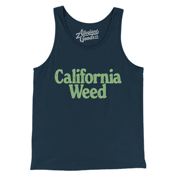 California Weed Men/Unisex Tank Top-Navy-Allegiant Goods Co. Vintage Sports Apparel