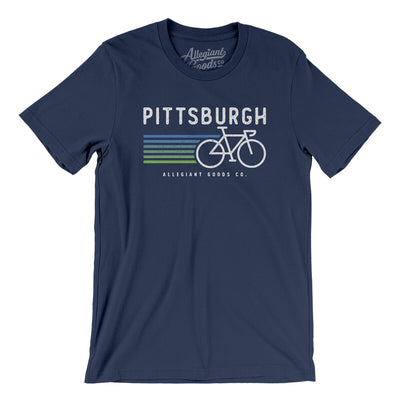 Pittsburgh Cycling Men/Unisex T-Shirt-Navy-Allegiant Goods Co. Vintage Sports Apparel