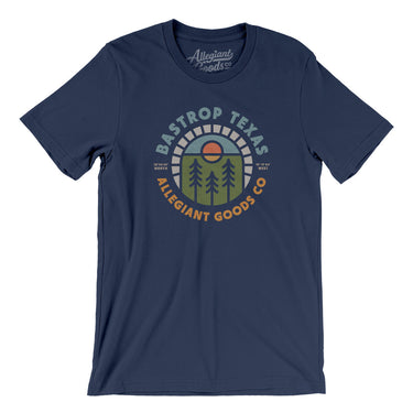 Bastrop Texas Retro Badge Men/Unisex T-Shirt-Navy-Allegiant Goods Co. Vintage Sports Apparel