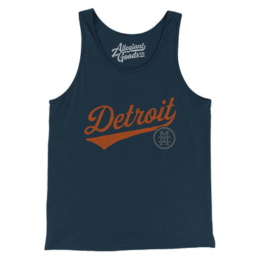 Detroit Vintage Script Men/Unisex Tank Top-Allegiant Goods Co. Vintage Sports Apparel
