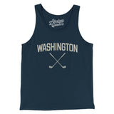 Washington Golf Men/Unisex Tank Top-Navy-Allegiant Goods Co. Vintage Sports Apparel