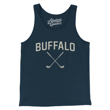Buffalo Golf Men/Unisex Tank Top-Navy-Allegiant Goods Co. Vintage Sports Apparel