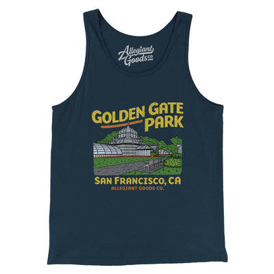 Golden Gate Park Men/Unisex Tank Top-Navy-Allegiant Goods Co. Vintage Sports Apparel