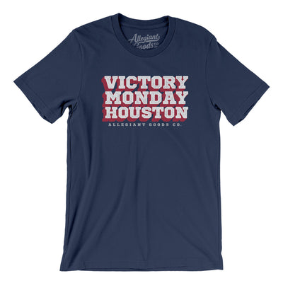 Victory Monday Houston Men/Unisex T-Shirt-Navy-Allegiant Goods Co. Vintage Sports Apparel