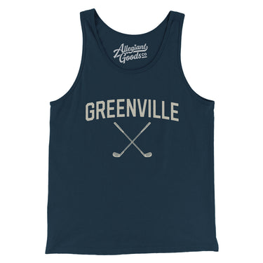 Greenville Golf Men/Unisex Tank Top-Navy-Allegiant Goods Co. Vintage Sports Apparel
