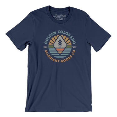 Golden Colorado Retro Badge Men/Unisex T-Shirt-Navy-Allegiant Goods Co. Vintage Sports Apparel