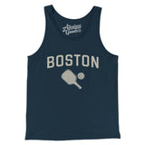 Boston Pickleball Men/Unisex Tank Top-Navy-Allegiant Goods Co. Vintage Sports Apparel