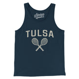 Tulsa Tennis Men/Unisex Tank Top-Navy-Allegiant Goods Co. Vintage Sports Apparel
