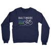 Baltimore Cycling Midweight French Terry Crewneck Sweatshirt-Navy-Allegiant Goods Co. Vintage Sports Apparel