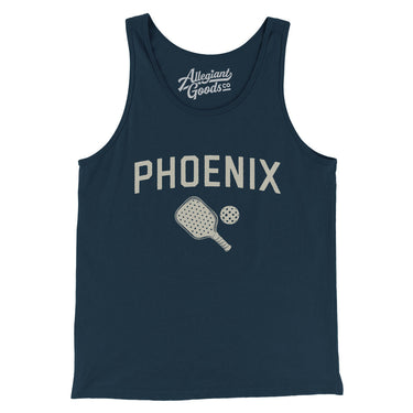 Phoenix Pickleball Men/Unisex Tank Top-Navy-Allegiant Goods Co. Vintage Sports Apparel